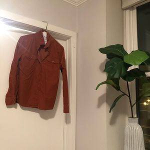 Burnt Orange Patagonia Corduroy Button Up
